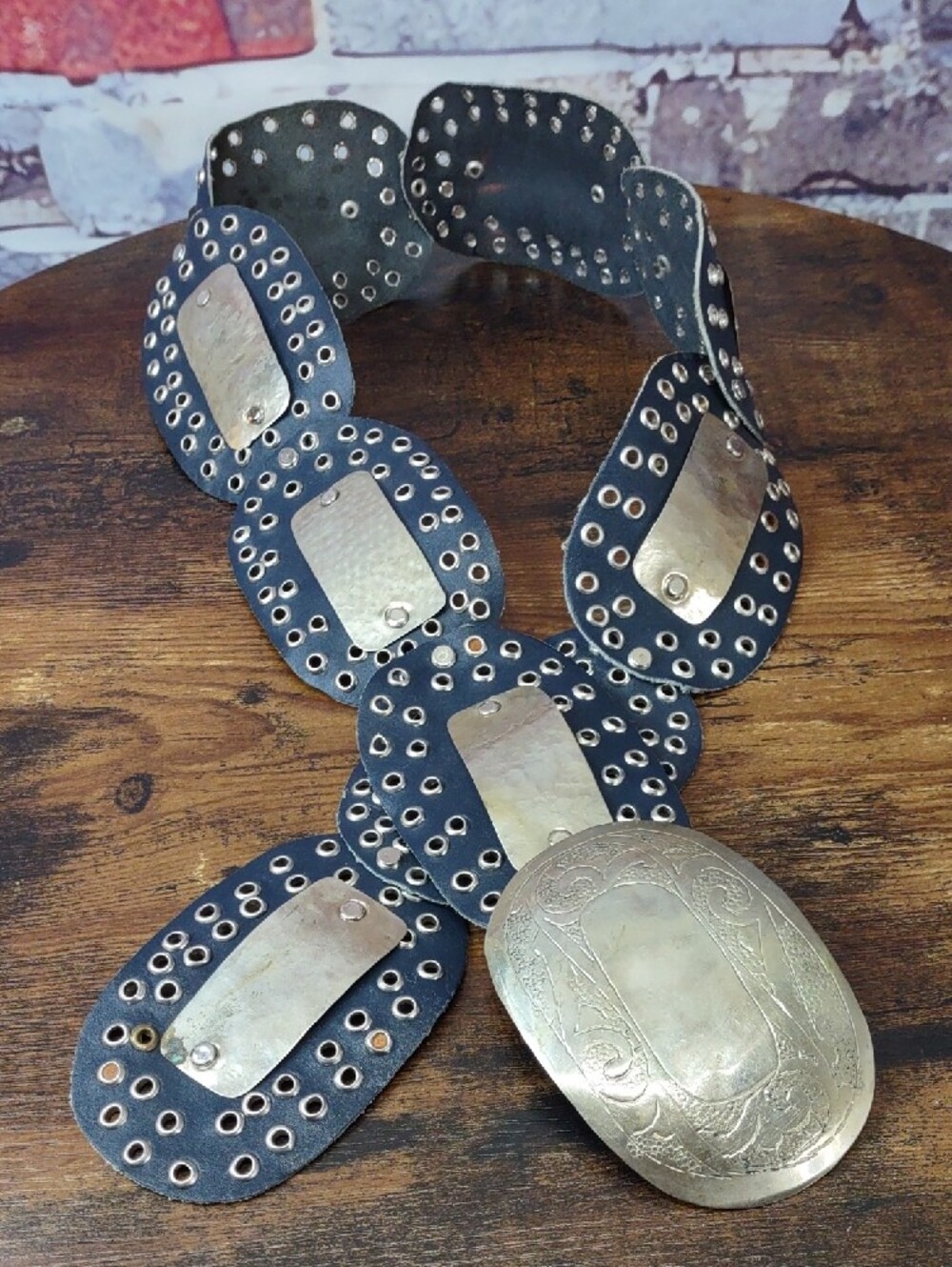 Vintage 80's Moroccan Leather Belt - Picture 6 of 9